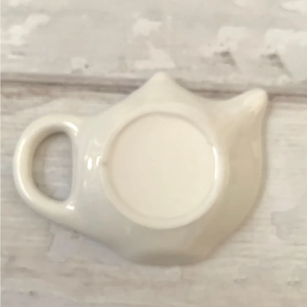 Tea Time! Porcelain Teapot Spoon Rest Holder Teacup Party Plate